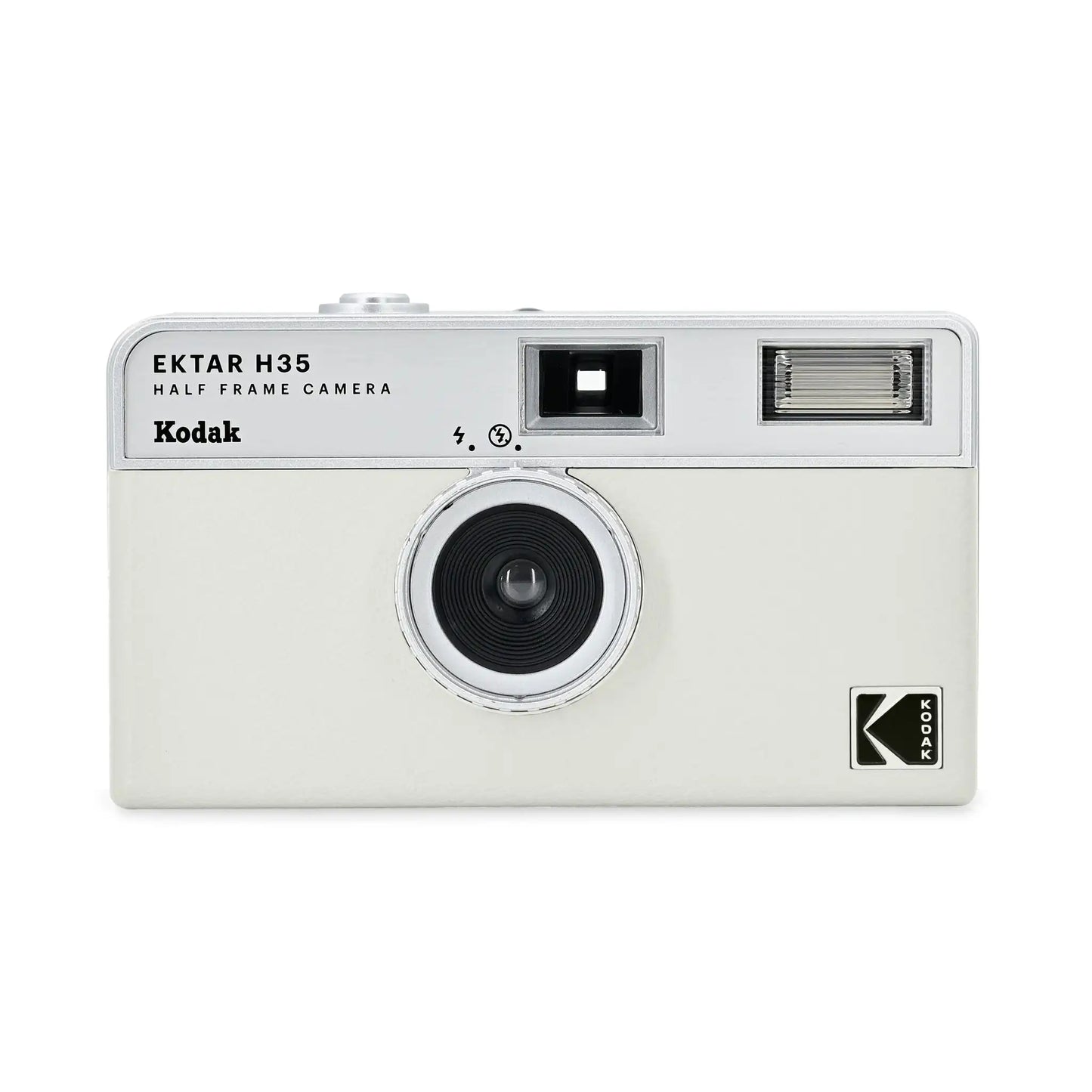 Kodak Ektar H35 half frame camera on a white background