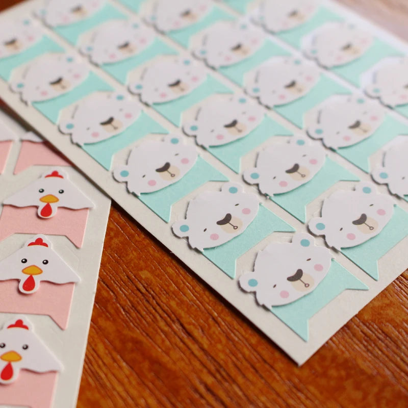 Animal Corner Paper Stickers