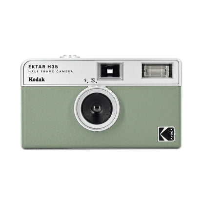 Kodak Ektar H35 half frame camera on a white background