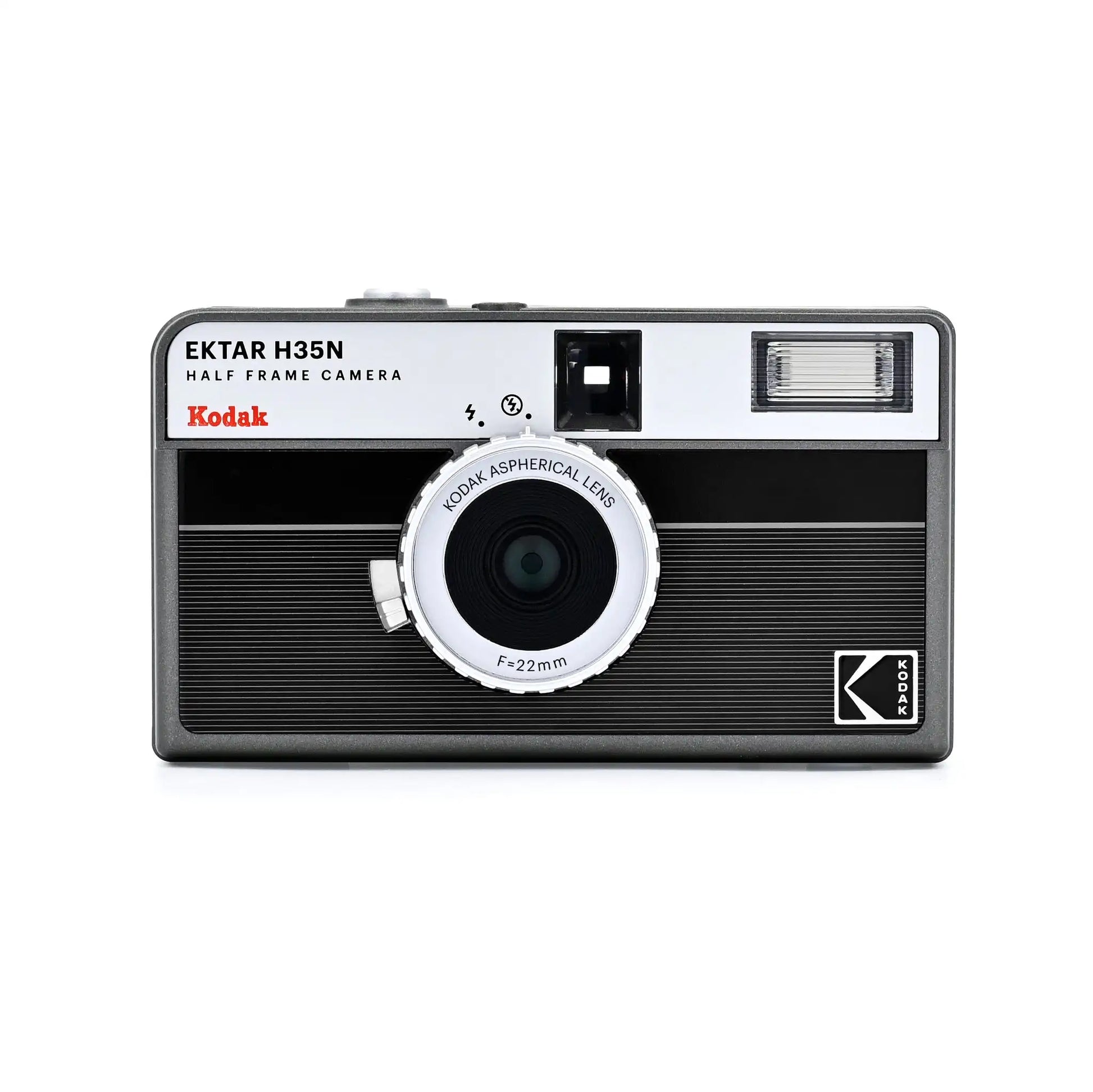 Kodak Ektar H35N half frame camera on a white background