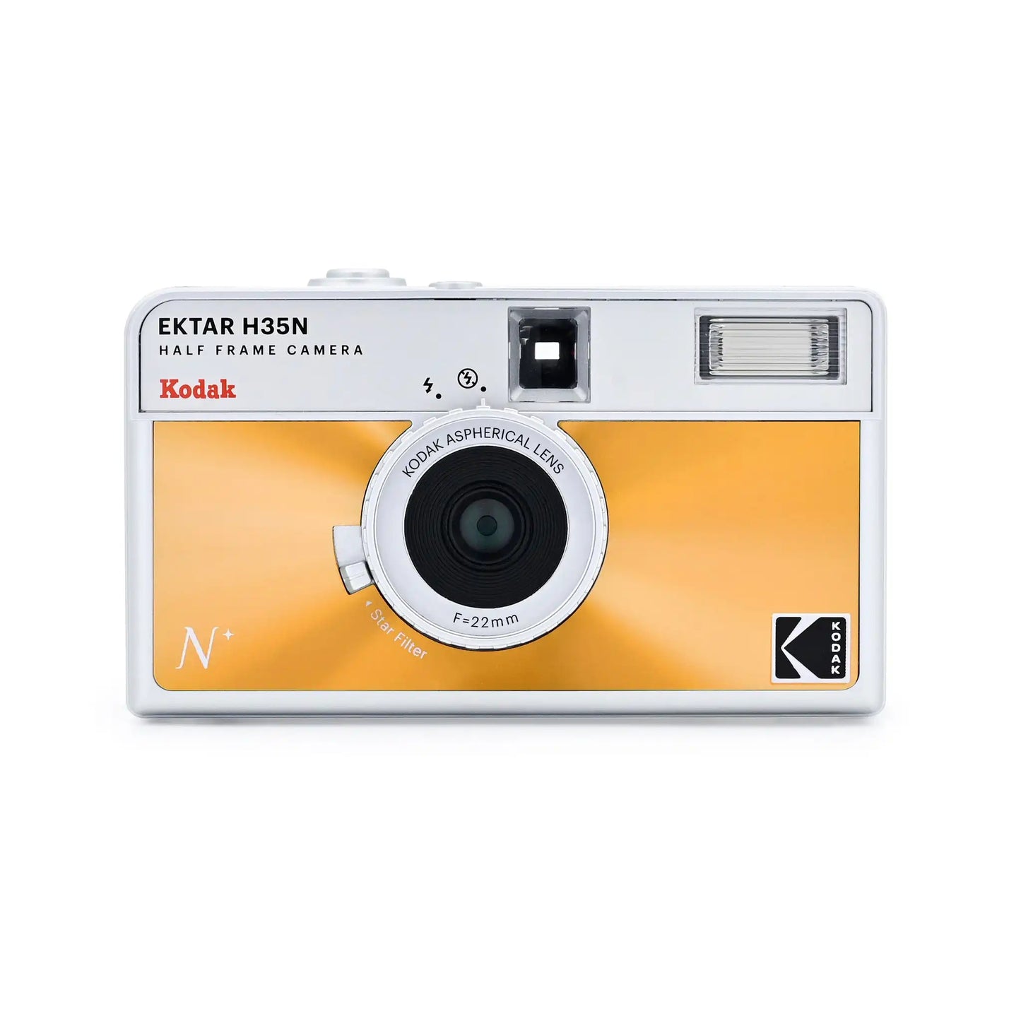 Kodak Ektar H35N half frame camera on a white background