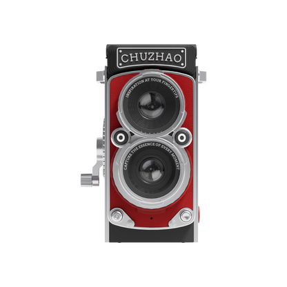 Vintage-style camera with 'CHUZHAO' branding on a white background