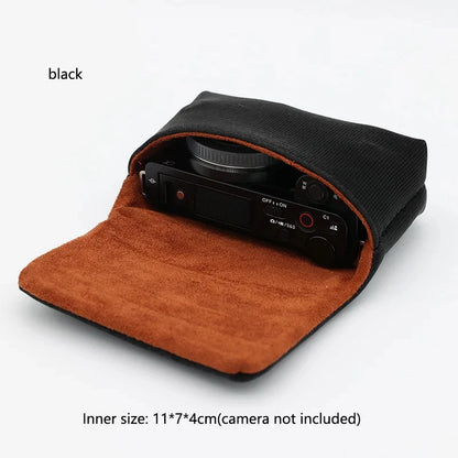 Leather Magnetic Camera Pouch